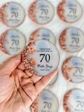 Rose Gold Personalized 70th Birthday Adult Party Magnet,40th,50th,60th,80th,90th,100th Birthday Party Favors,Adult Birthday Party Decoration