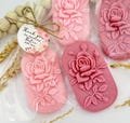 Dusty Rose Soap Favors - Oh Baby Shower in Bloom Floral Peony Party Thank You Bulk Gift, Bridal Spring Summer Wedding, Wildflower Birthday