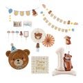 Teddy Bear 1st Birthday Decorations, One Bunting, One today, First Birthday Party, First Birthday Decor, 1st Birthday Decor, 1st Birthday