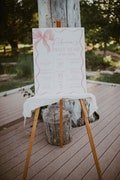 Pink Bow First Birthday Milestone Board Template, Pink Coquette 1st Birthday Milestone Sign, Girl 1st Birthday Milestone Poster | BOW