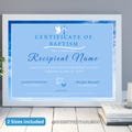 Editable Baptism Certificate Canva Template, Church Modern Certificate of Baptism, Printable Church Elegant Certificate Baptism Design.