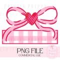 Personalized Valentine Coquette Bow Name Box PNG - Preppy Monogram for Kids' Shirts and Printables