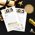New Year's Resolutions 2025 List | Instant Download | Print at Home | 5.5"x8.5" | New Years Eve Party Activity | 2024 Recap | Happy New Year