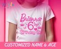 Custom Birthday SVG PNG, Custom Name birthday doll Svg, birthday girl tshirt svg, princess clip art, File for Cricut, Silhouette, pink svg,