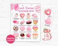 Sweet Forever Valentine's Day Scavenger Hunt Cards Printable, Valentines Day Party Games, Galentines Party Ideas, Pink Birthday Party Favors