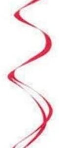 Ruby Red Plastic Hanging Swirl Decorations Perfect for Parties & Home Decor