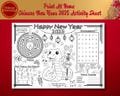 Kids Printable Chinese New Year Activity Sheet, Year Of The Snake 2025 Print At Home Activity Mat, Lunar New Year Activities For Children
