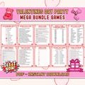 Trending Valentines Day Party Games Bundle, Printable Galentines Games for Adults and Kids, Fun Activities for Hearts Day, Couple Games