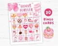 Sweet Forever Valentine's Day Bingo Game 30 Cards Printable, Valentine's Day Party Games, Pink Bingo Cards, Valentines Themed Birthday