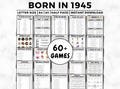 80th Birthday Party Games, Born in 1945, 80th Birthday Games, Born In 1945 Games, Trivia Game, Price Is Right, 1945 Born, 1945 Birthday
