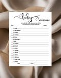 Baby Word Scramble Game | Baby Shower Word Scramble | Gender Neutral Shower Game | Printable Baby Shower Game | Minimal Baby Shower Game