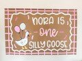 One silly goose party | goose theme party | one silly goose 1st birthday | 1st birthday painted banner | silly goose painted banner