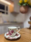 arabic white porcelain coffee cup