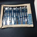 12 Vintage Viners Fisheaters Forks stainless steel boxed and unused