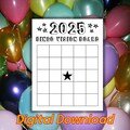 2025 Printable Bingo Vision Board Card, New Years Eve Activity, New Years Goals List, Simple Vision Board, Digital Download