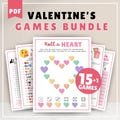 Valentines Day Game Bundle, Valentine Party Games, Printable Valentines Bundle, Valentines Activity Printable Games, Valentines Game Bundle