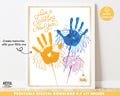 2025 New Years Handprint Art, kids craft footprint holidays art gift for her for him keepsake DIY activity kids children toddler baby
