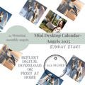 Angels Mini calendar 2025. Desktop calender 3*3