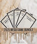 New Years Eve Games Bundle, Printable New Years Party Games, New Year's Eve Decorations, New Years Eve Party, Bingo, Glitter, Family Games