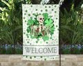 St Patrick's Day Skeleton Garden Flag, St Paddys Day, Holiday Yard Flag, Gift for Mom