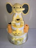 Baby Shower Diaper Cake Gift/ Centerpiece Unisex Elephant Theme