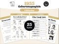 70. Geburtstag Partyspiele - 25 personalisierbare Spiele zum Jahr 1955 - digitales PDF zum ausdrucken
