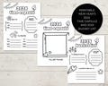 Instant Download, Printable New Year Kid's Activity, 2024 Time Capsule Year in Review Coloring Pages, 2025 Resolutions, Goals, Bucket List