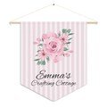 Pennant, Cottage Chic Sign Craft Room Sign Pink Floral, Girly Wall Decor, Floral Banner, Shabby Chic Home Decor, Feminine Nursery Decor,