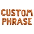Custom Balloon Letters Balloon Phrase Orange Letter Balloons Custom Balloon Banner Balloon Letters in Orange
