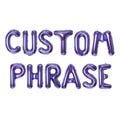 Custom Balloon Letters Balloon Phrase Purple Letter Balloons Custom Balloon Banner Balloon Letters in Purple
