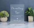 Advice for New Parents, Advice for Parents-to-Be, Tips for the Parents to Be Sign, Parenting Tips Sign, Baby Shower Acrylic Sign