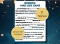 Bookish Mad Libs Game Printable for Book Clubs, Fun Party Game for Readers, Literary Party Activity, Book club games, Bookclub printable