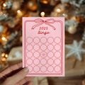 New Years Bingo Card, 2025 Vision Board Bingo Template, Coquette NYE Party Printable Game, Digital Goal Board Activity, Resolution Download