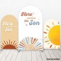 Here Comes the Son Arch Backdrop Cover Retro Groovy Sun Birthday Party Decor Chiara Background Cover