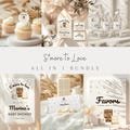 Adding smore love baby shower party bundle. Including S'mores baby games, smore welcome sign, diaper raffle sign, campfire favortag and more