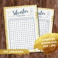 New Year's Eve Oracle 2025 - Party game to print in German | For children & adults