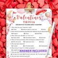 Valentines Trivia Game, Valentine Trivia Question, Kids Valentines Games, Classroom Valentine Party Activity, Printable Valentines Day Games
