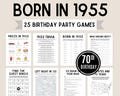 70th Birthday Games | Born in 1955 Games | Born in 1955 Birthday Games | 70th Birthday Party Games | 1955 Trivia | 70th Birthday Bundle