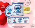 Lilo and Stitch Valentine's Day Pringles Chip Can Label, Can size 1.3oz, Disney Valentin's Day Class Party Treats, Disney Pringles, 2V