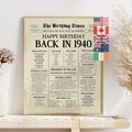 1940 poster, 85th birthday newspaper sign, 1940 birthday poster INSTANT DOWNLOAD, 85years ago back in 1940, 85th birthday decorations
