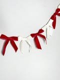 Velvet Bow Garland Party Decor , Bridal Decor , Baby Shower Wall Decor, Decor for Nursery Girl Room, Valentine's Decor