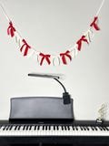 Velvet Bow Garland , Bridal Decor , Baby Shower Wall Decor, Decor for Nursery Girl Room, Valentine's Decor