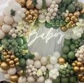 Green & Gold Balloon arch Garland Kit - 177 pieces.  gold, balloon arch kit, birthday balloons, hen party, baby shower, party supplies