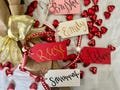 Personalized gift tag- Valentine’s Day- goodie bag tag- handpainted - custom name- gift label- for kids- for spouse- cute and beautiful tag