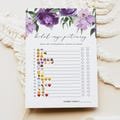 LILAH Purple Floral Emoji Pictionary Bridal Shower Game Template, Printable Bridal Shower Games, Lavender Bridal Shower Games, Garden Bride