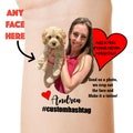 Personalized Dog bachelorette tattoo party favors, Groom tattoo bachelorette, face tattoo, custom temporary tattoos, cat bachelorette gift