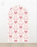 Valentines Day Hearts and Bows Arch, 4'X7' Digital File to be Printed on Foam Board or Vinyl and used as a Photo Backdrop / Party Decor