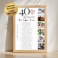40 Reasons We Love You Custom Photo Collage | Fully Editable Template | Mom's 40th Birthday Anniversary | 40 Things About Dad | Canva
