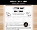 Left or Right Bible Game - Printable Bible Study and Ministry Activity
