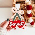 Valentine's Day Cherry Heart Tag, Personalized Valentine's Day Name Tag, Valentine's Basket Tag, Acrylic Heart Name Tag, Coquette Bow Tag